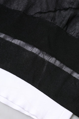 Black White Logo Knitted Pullover Sweater