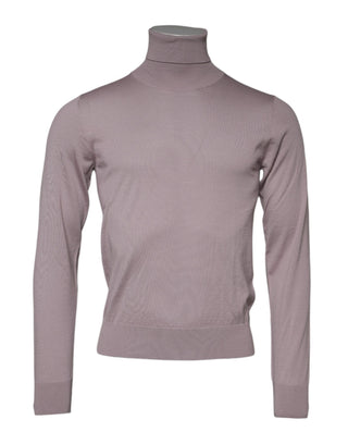 Brown Cashmere Knitted Men Pullover Sweater