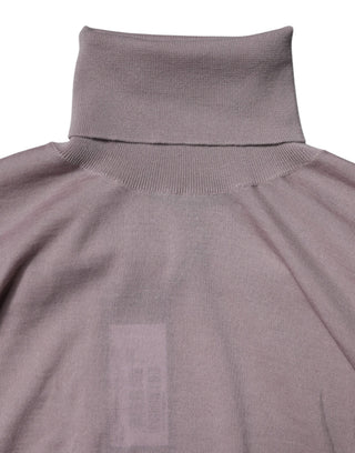 Brown Cashmere Knitted Men Pullover Sweater