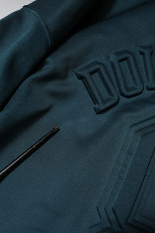 Dark Green Embossed Logo Pullover Sweater