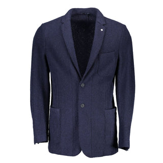 Blu Wool Men Jacket
