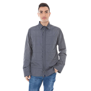 Graue Polyester-Herrenjacke