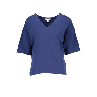 Camiseta azul de algodón para mujer