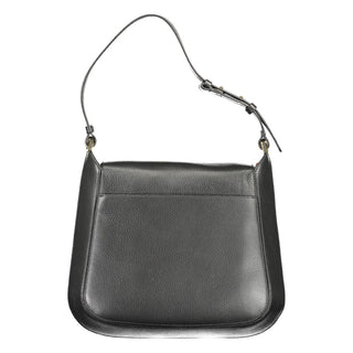 Schwarze Damenhandtasche aus Leder