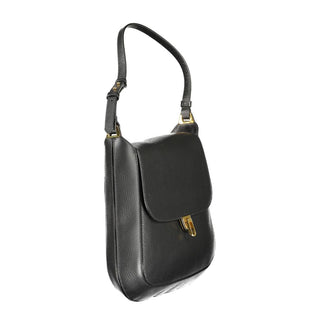 Schwarze Damenhandtasche aus Leder