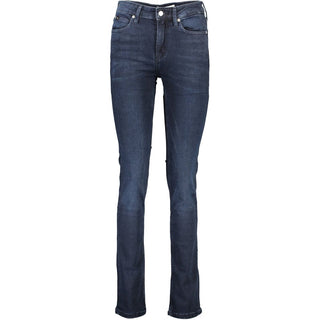 Jeans de algodón azul para mujer