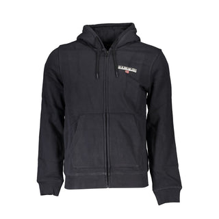 Black Cotton Men's Hoodie
