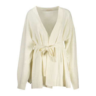 Weißer Acryl-Cardigan für Damen