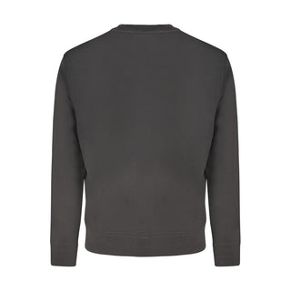 Black Cotton Men Sweatshirt