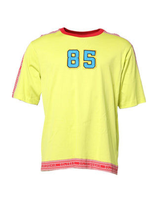 Green Cotton 85 Patch Crew Neck T-shirt