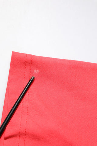 Red Cotton Lettering Print Crew Neck T-shirt
