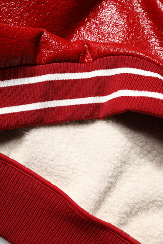 Suéter rojo de lana con bordado del logo DG