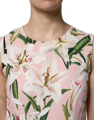 Multicolor Floral Print Round Neck Tank Top