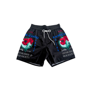 Schwarze Badeshorts für Herren aus Polyester
