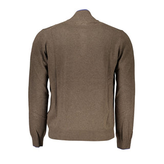Brauner Viskose-Herrenpullover