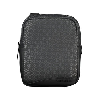 Bolso de hombro de poliéster negro para hombre