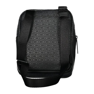 Bolso de hombro de poliéster negro para hombre