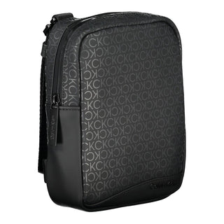Bolso de hombro de poliéster negro para hombre