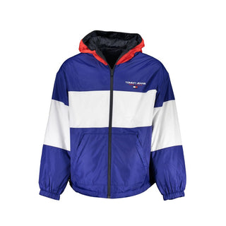 Blaue Polyester-Herrenjacke
