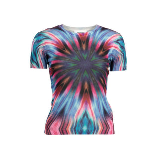 Camiseta de viscosa azul para mujer
