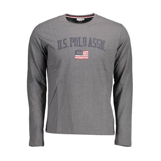 Camiseta de algodón gris para hombre