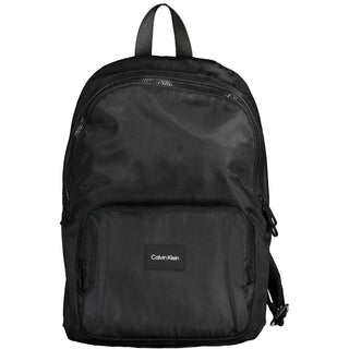 Mochila negra de poliéster para hombre