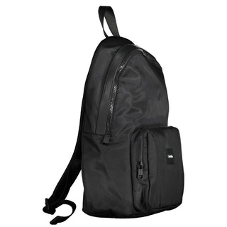 Mochila negra de poliéster para hombre
