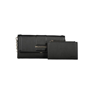 Bolso negro de poliuretano para mujer  