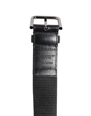 Black Blue DG Logo Silver Metal Buckle Belt