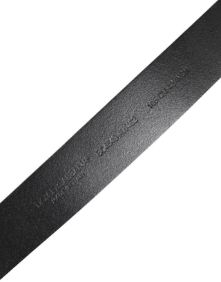 Black Classic Leather Metal Buckle Belt