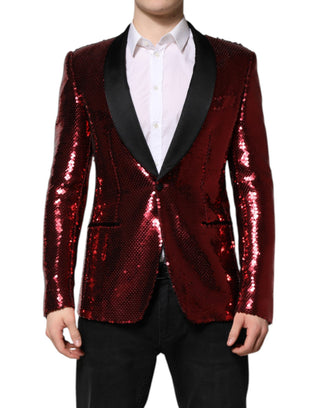 Rote SICILIA Pailletten-Blazerjacke
