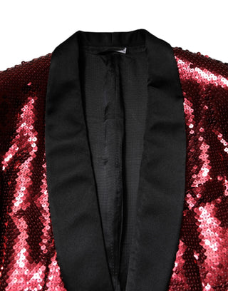 Rote SICILIA Pailletten-Blazerjacke