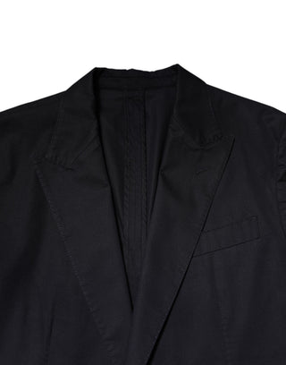 Dark Blue TAORMINA Cotton Blazer Suit Jacket