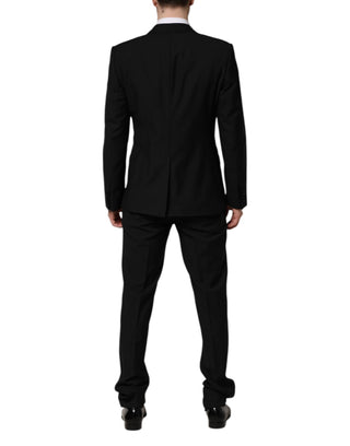 Traje MARTINI negro de tres piezas con cristales embellecidos