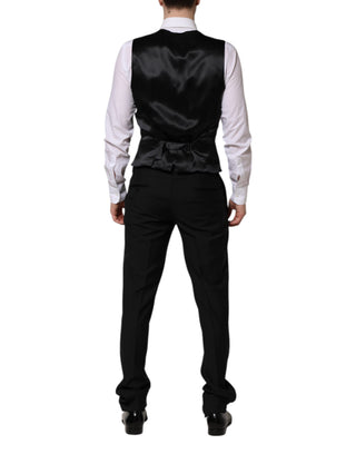 Traje MARTINI negro de tres piezas con cristales embellecidos