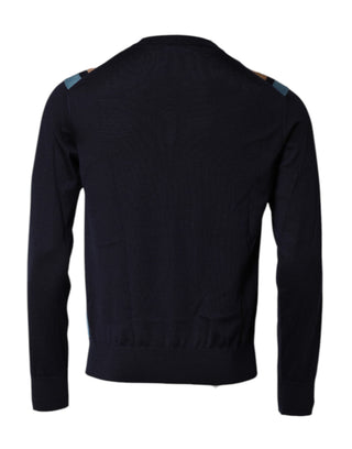 Multicolor Stripes Crew Neck Pullover Sweater