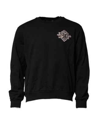 Sudadera negra con bordado de logo