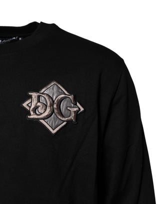Sudadera negra con bordado de logo