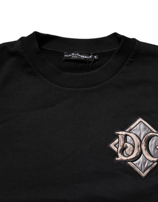 Sudadera negra con bordado de logo