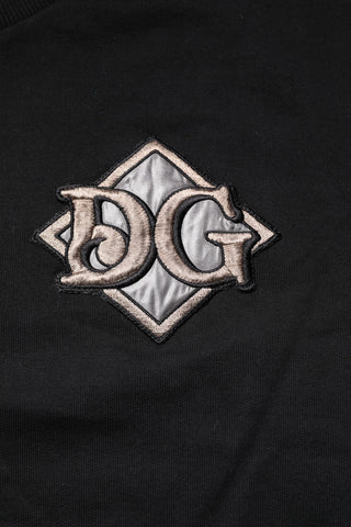 Sudadera negra con bordado de logo
