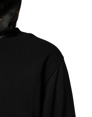 Sudadera con capucha con camuflaje negro