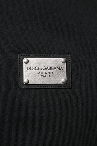 Sudadera negra para hombre con capucha y cremallera completa con logo