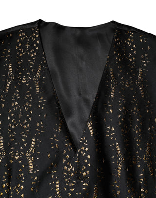 Black Lurex Dress Formal Men Waistcoat Vest