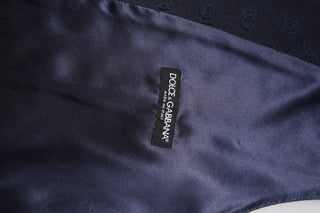 Chaleco formal para hombre de lana azul oscuro con logo