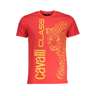 Camiseta de algodón roja para hombre