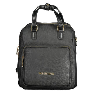 Black Polyurethane Women's Backpack