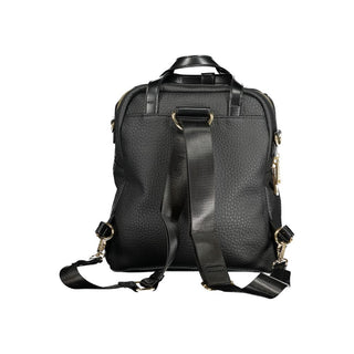 Black Polyurethane Women's Backpack