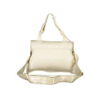 Beige Polyurethane Women's Bag