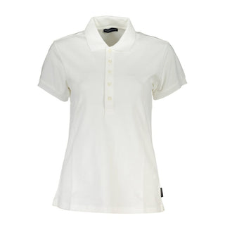 Polo blanco de algodón para mujer