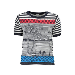 Camisa para mujer de algodón azul